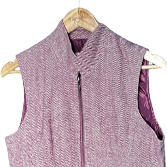 Coldwater Creek purple wool blend herringbone vest size 10 - Picture 2 of 10